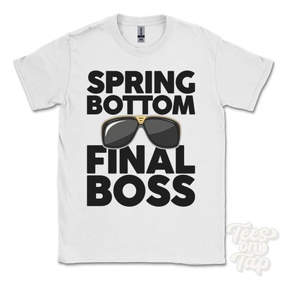 SPRING BOTTOM FINAL BOSS T-SHIRT lustiges Weihnachtsgeschenk Cheltenham Gloucestershire