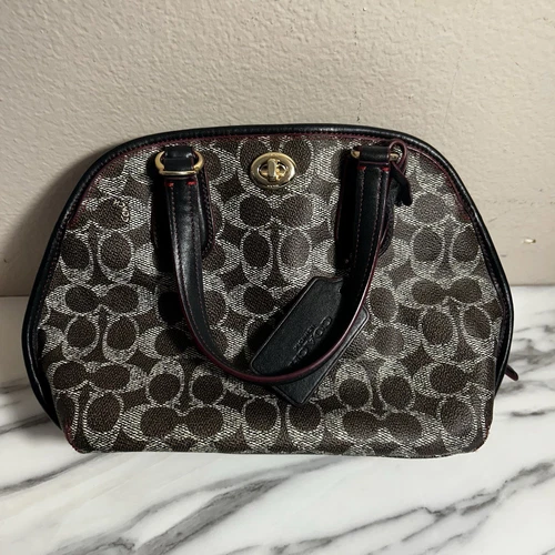 BORSA A TRACOLLA COACH Signature PRINCE STREET borsa a cupola marrone PVC