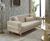 Luxus Sofa Couch Dreisitzer Beige Sofas 3-Sitzer Couchen Polster Design Lounge