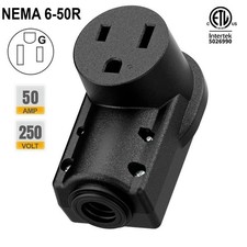 Heavy Duty Receptacle NEMA 6-50R 50Amp 250Volt Female Connector,ETL Certified
