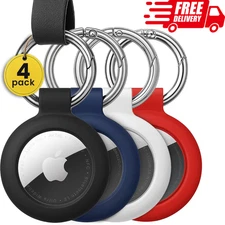 Airtag Keychain Holder – 4 Pack Airtag Holder Keychain, Secure Apple Airtag Case