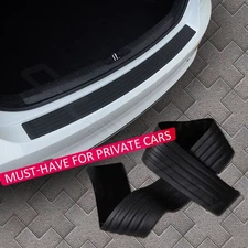 Car Rear Bumper Guard Protector Trim Cover Sill Plate Trunk Rubber Pad Kit