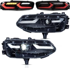 VLAND LED Projector Headlights&LED Tail Lights For 2019-2024 Chevrolet Camaro