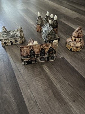 4 Vintage TEY POTTERY  Souvenir Building Norfolk England