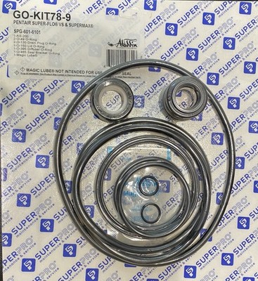 Pentair SuperFlo Swimming Pool Pump Seal, Gaskets, O-Ring Leak Repair Parts Kit