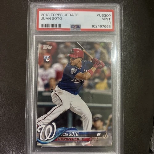 2018 JUAN SOTO TOPPS UPDATE US300 ROOKIE RC PSA 9 MINT!!