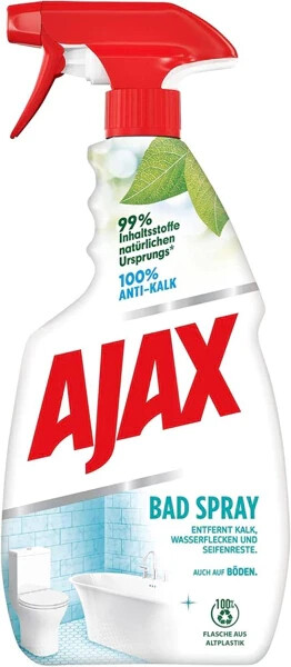 Ajax salle de bain anti calcaire multi usage WC nettoyant tache blanche lot de 3