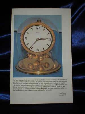 Instruction Booklets For Kundo Midget Anniversary Clock Suspension Spring