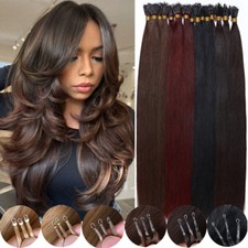 200PCS THICK Nano Ring Brown Remy Human Hair Extensions I TIP Rings Loop Bead 1g