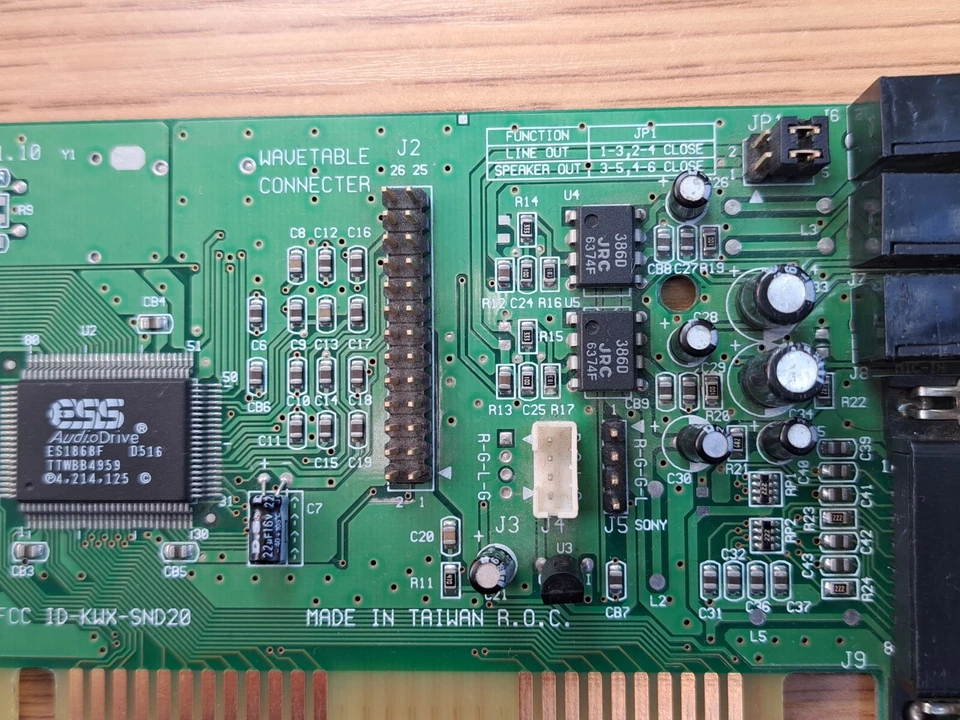 MPB-000062 ESS Audio Drive ES1868F ISA Sound Card With Game Port ID-KWX-SND20 - Image 4 of 4