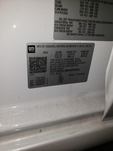 21 22 23 24 SIERRA DENALI 1500 Suspension Module ID# 84571533 - Picture 8 of 11