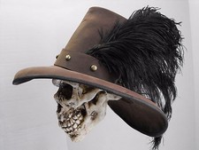 Conquistador brown leather hat pirate feather costume reenactment cosplay