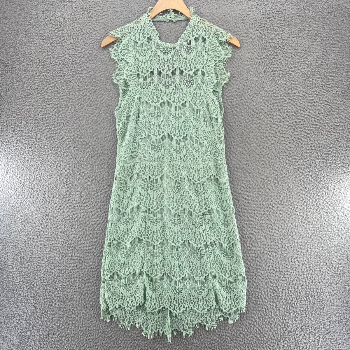 green lace bodycon dress Free People Womens Small Daydream Seafoam Backless NWT TUXEDO brown maci dress Scoop-Neck Size:7 1/2 Wide 29% Viscose) Lining (97%