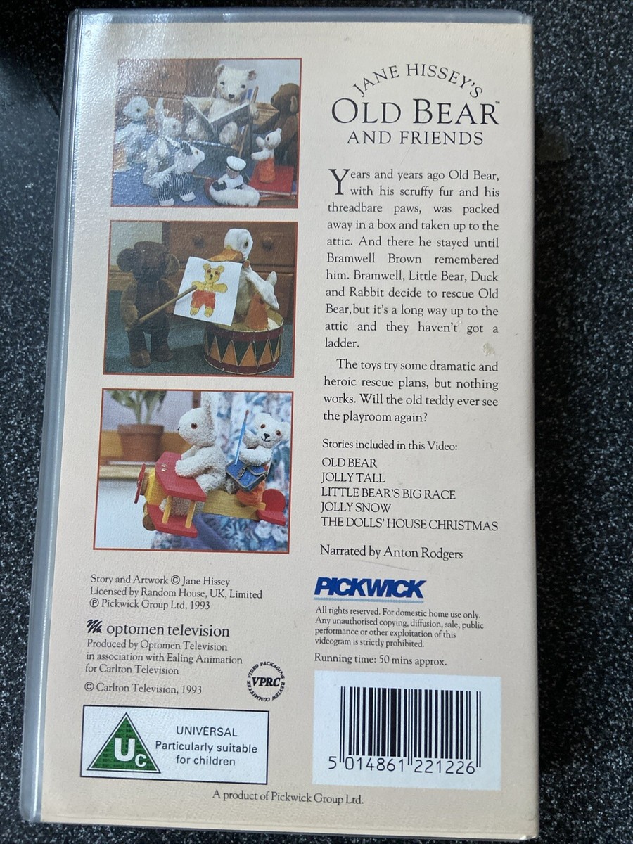 Jane Hissey Old Bear and Friends Video Stories VHS Carlton 1993