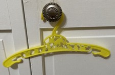 VINTAGE PLASTIC YELLOW DEER BABY CLOTHES HANGER