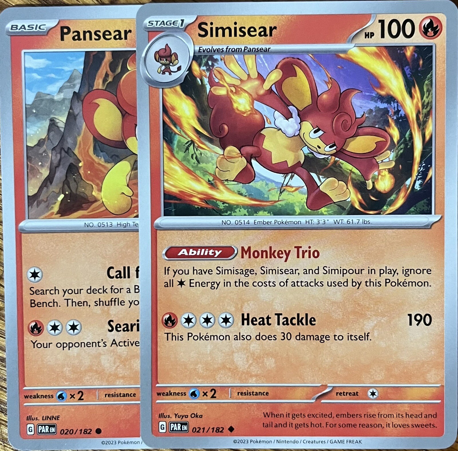 Pansear 20/182, Simisear 21/182 - Evo Line - Paradox Rift - Read Desc.