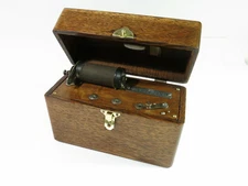 Antique Early 1900s Compact D.D. Home Medical Apparatus — Solid Oak Box