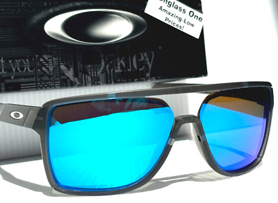 NEW Oakley CASTEL Matte Smoke Grey POLARIZED GALAXY Blue Lens Sunglass 9147