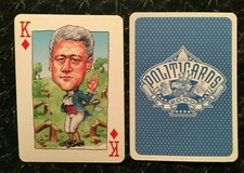 Swap Playing Card   US PRESIDENT    BILL CLINTON      Comic Caricatures     2000