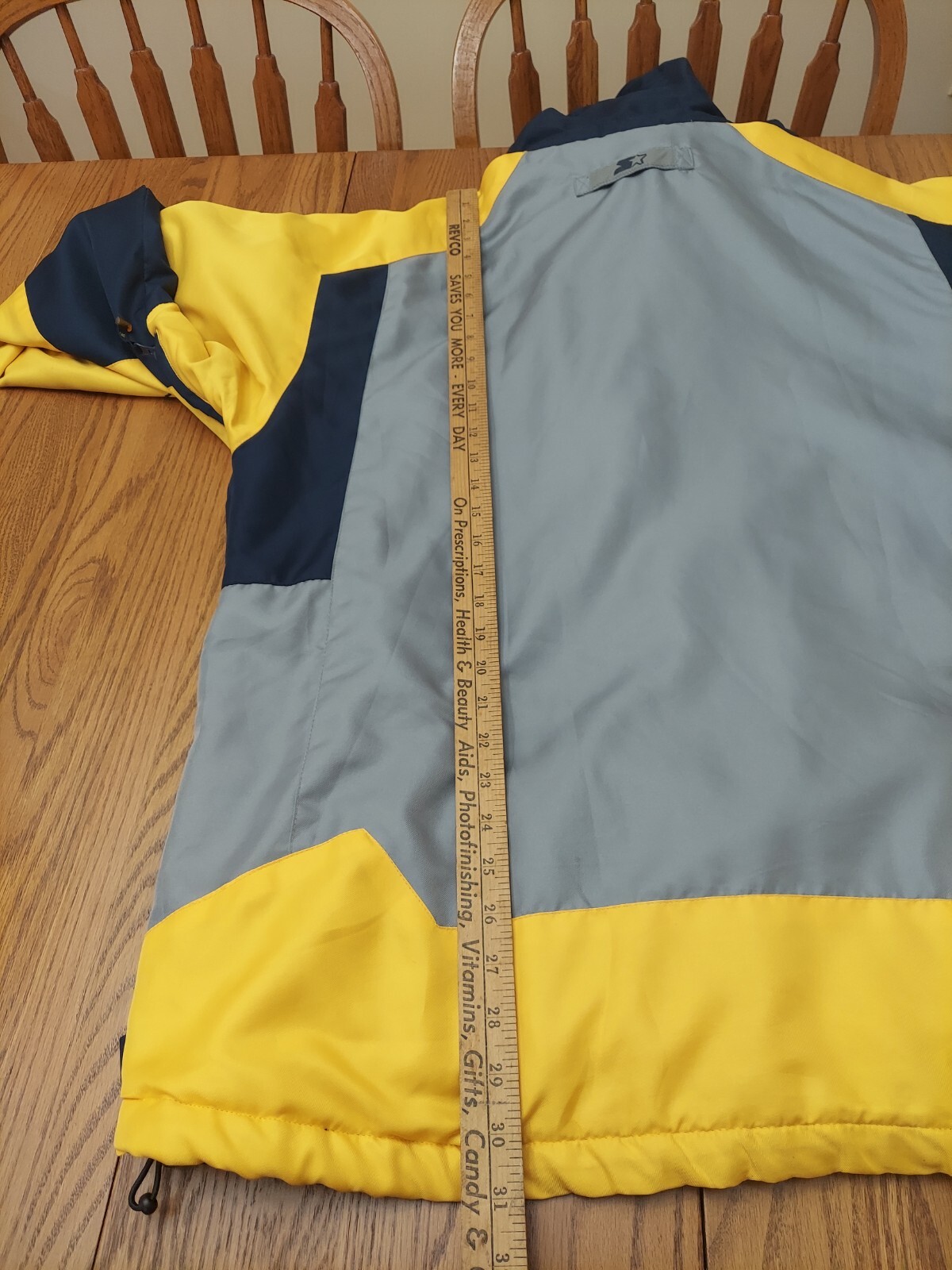 Starter Jacket Navy Yellow Gray Multi Zip Multi P… - image 19