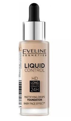 Eveline Liquid Control Foundation HD Mattierende Tropfen mit Niacinamid 32ml