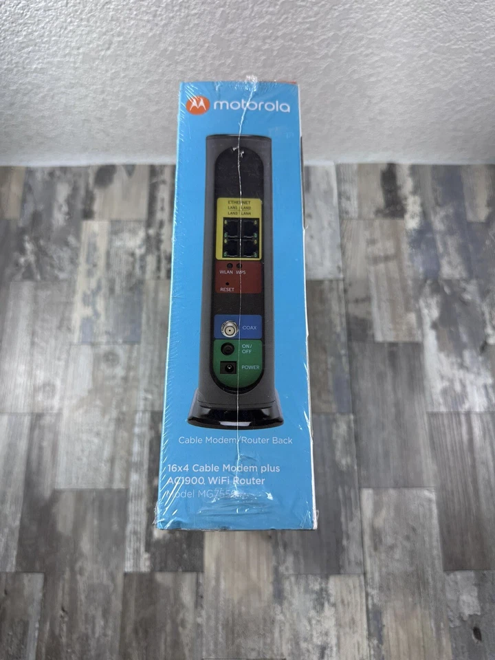 NEW! Motorola MG7550 16x4 DOCSIS 3.0 Cable Modem Plus AC1900 WiFi Router SEALED - Image 3 of 4