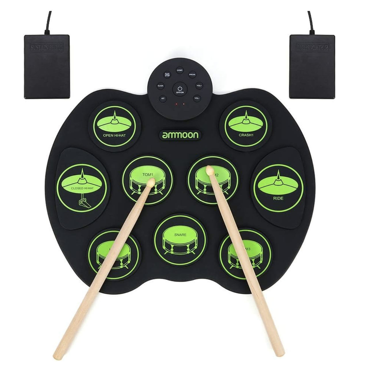 Electronic Drum Mat,Foldable Electronic Drum Kit Portable Electronic