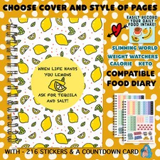 FOOD DIARY,A5, KETO, WW, SLIMMING  FRIENDLY DIET CALORIE BOOK LOG */*