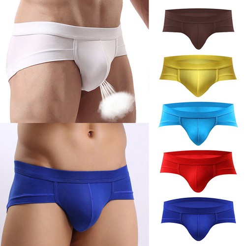 Men Sexy Low Waist Panties Breathable Triangle Briefs Underwear Underpants New - Picture 4 of 26