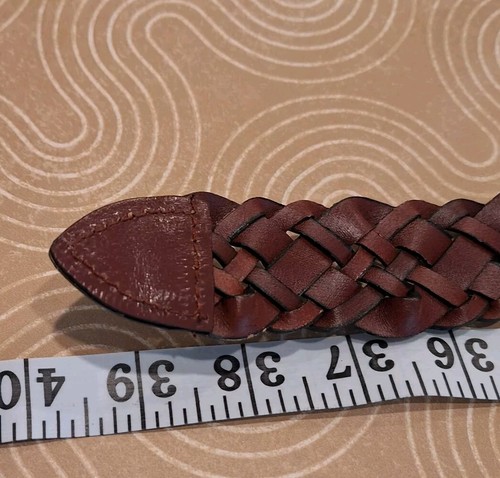 Colorful Braided Belt - Genuine Leather - Women's Red/green/brown - Picture 7 of 7