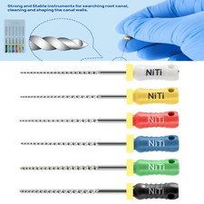 JMU Dental K-file Endodontic Nickel Titanium Hand Use Files 21/25/28/31mm 6pcs