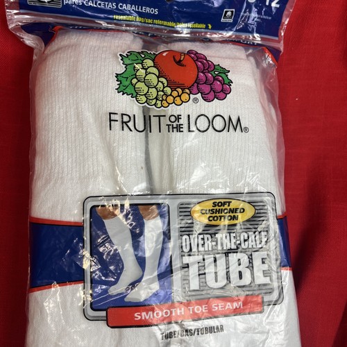 Fruit of the Loom Mens 6-12 Soft Cotton Over The Calf Tube Socks 6 Pack 2008 - Picture 2 of 6