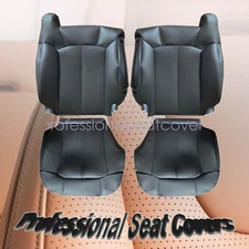 For 99-02 Chevy Silverado GMC Sierra Leather Front Bottom & Lean Back Seat Cover