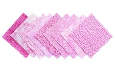 It's All Pink 90-pc precut charm pack 5" squares 100% cotton fabric quilt