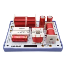 2pcs KASUN MK-300C 3 Way 3 Unit Hi-Fi Speaker Frequency Divider Crossover Filter