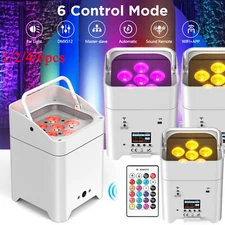 108W RGBWA+UV Wireless Par Light Rechargeable Battery DMX Stage Party DJ Lights