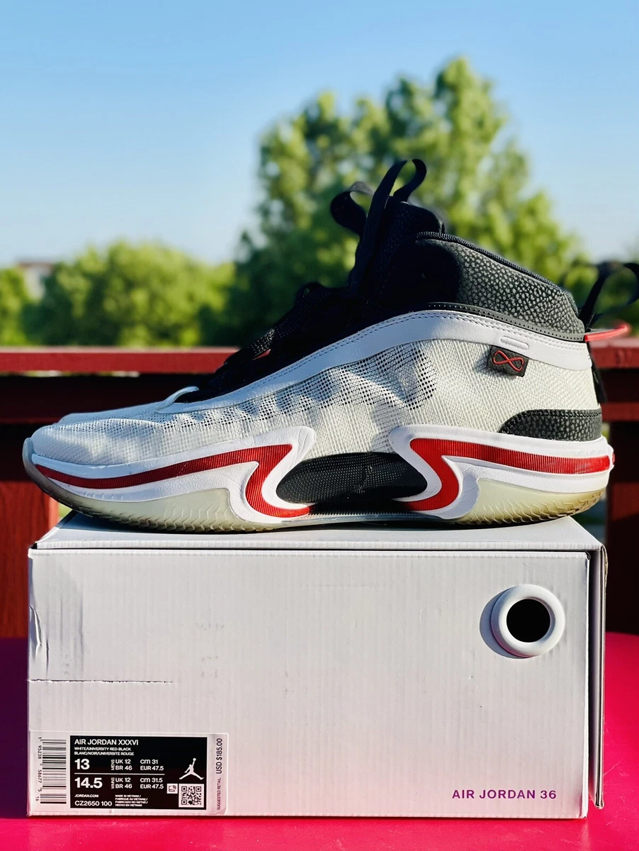 Used Nike Air Jordan 36 Chicago Size 13 White Black Zoom Max Dunk Bred  Banned 1 | eBay