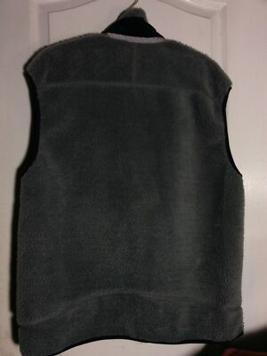 Patagonia Classic Retro-X Deep Pile Fleece Vest Nickel Grey Black