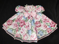 new Vintage Bonnie Jean Toddler Dress size 4T garden floral tea puff bow fancy