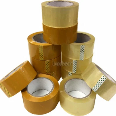 JEEJAAN Band 48mm x 66m Kartondichtung klar braun industriell stark superklebend