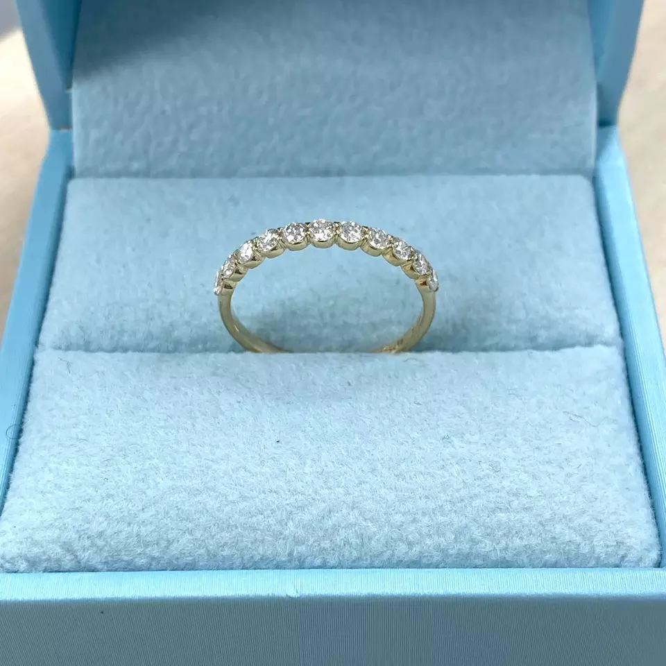Elegant 14K Solid Gold 0.50 Diamond Wedding Band Lab-Grown Diamond Ring for Her - Image 3 of 4