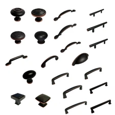 Dark Oil Rubbed Bronze Knobs Pulls Kitchen Cabinet Handle Hardware Closet Vanity