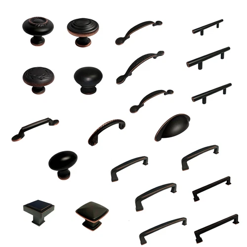 Dark Oil Rubbed Bronze Knobs Pulls Kitchen Cabinet Handle Hardware Closet Vanity