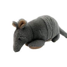 Russ Berrie Alamo the Armadillo Plush Grey 15 Stuffed Animal Toy Vintage