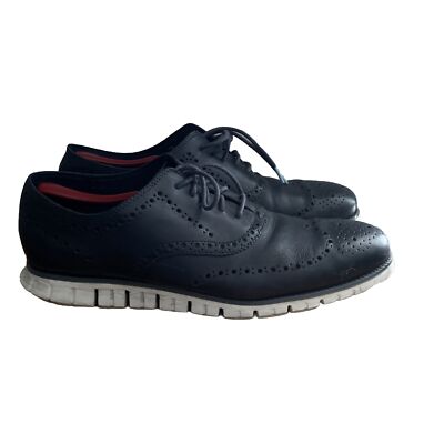 Cole Haan Zero Grand Wingtip Oxfords C32124 Navy Blue White  Sz 13 M