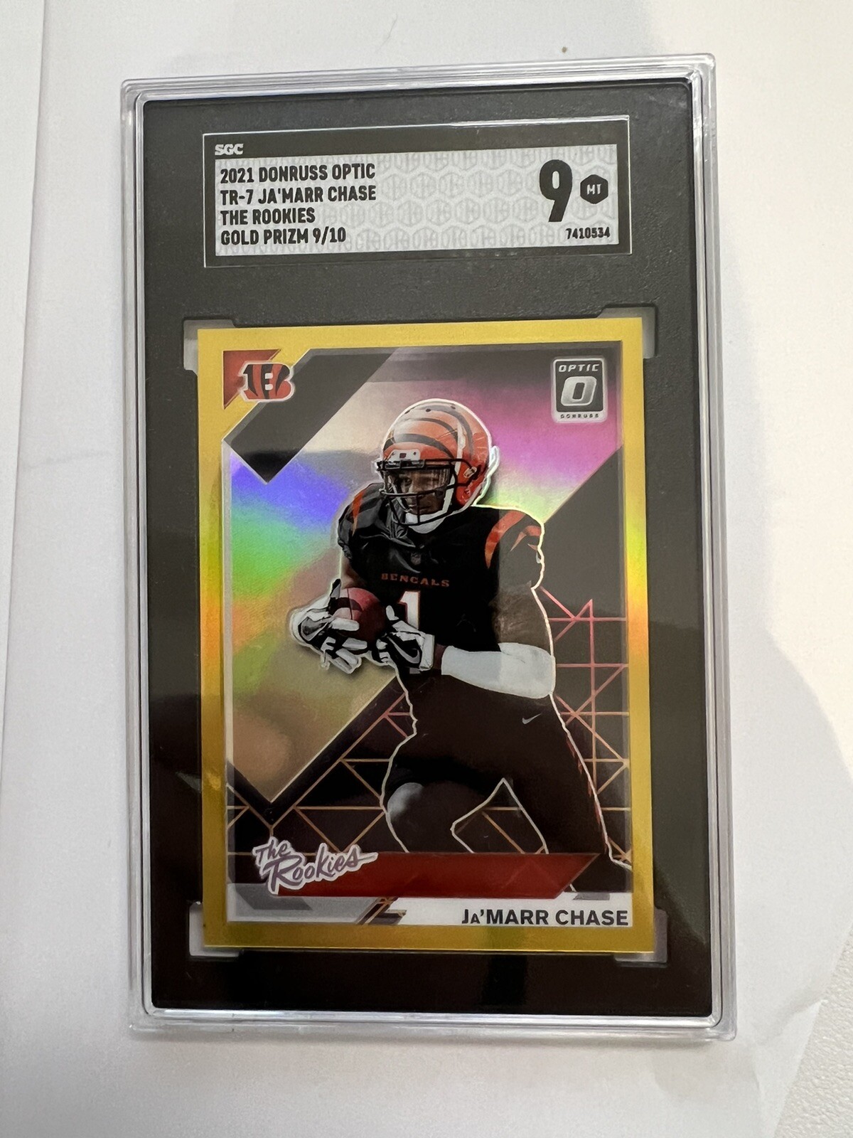 JaMarr Chase Panini Donruss Optic the Rookies #TR7 Gold