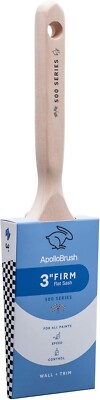 Apollo Brush 500 Series Poly Blend Firm Flat Sash Paint Brush (3 Inch)