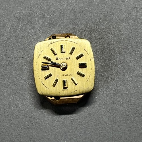 AS 1977-2 Accurist Swiss Watch Movement, 21 Jewels - Spares Or Repairs - Picture 6 of 7
