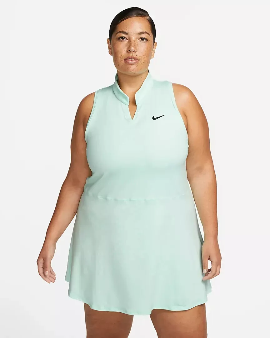NIKE Women s COURT Dri FIT Victory Tennis Dress NWT Mint Foam SIZE PLUS 1X