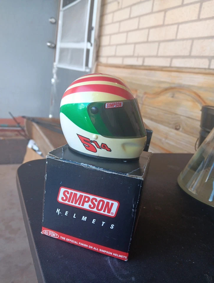 Mini casco Simpson réplica #514 Terry Labonte Kelloggs carreras NASCAR nuevo en caja Foto 2 de 4